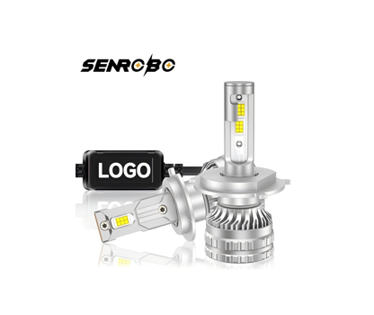 SENROBO R11 H7/H4 LED Headlight Bulbs 6000LM 6000K Fan Cooling Car Lights