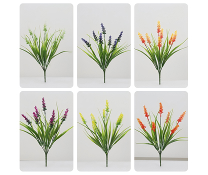 7-Spike Lavender Stem | Spring Grass PE Faux Lavender