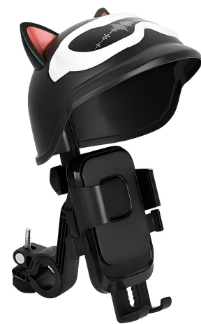 helmet-mounted handlebar phone mount