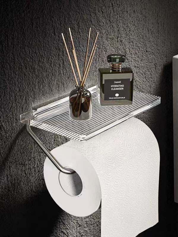 LV-046 Acrylic Toilet Paper Holder [Luxury Silver]
