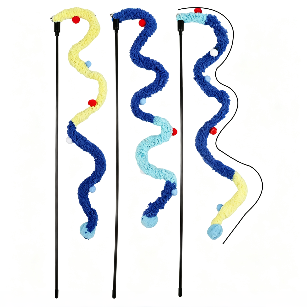 Rainbow ribbon cat wand