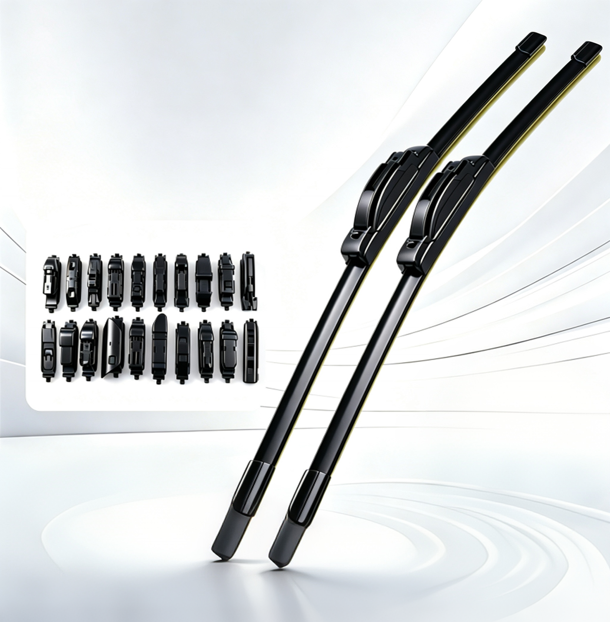 LUOKAQI Windshield Wiper Blades | Universal Fit, Quiet & Streak-Free, Easy Install (Pair)